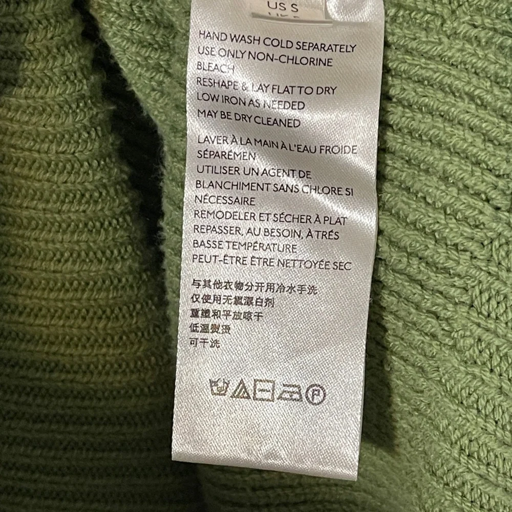 Free People Light Olive Green Oversized Crewneck Sweater - Picture 9 of 10